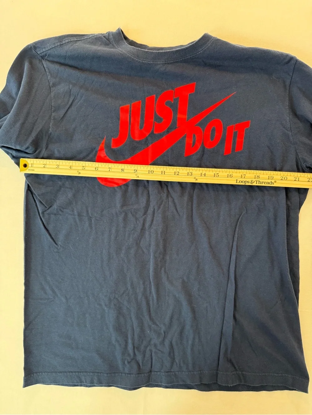 Vintage Nike Long Sleeve Crewneck with Red 'Just Do It' Logo on Navy